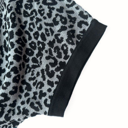 Graphic Panel & Leopard Print Straight Dress