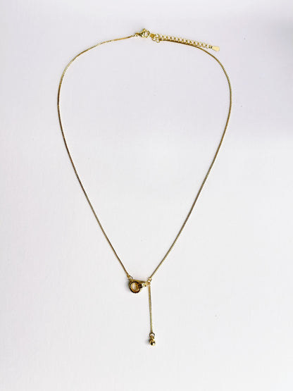 Gold Adjustable Y-Drop Necklace