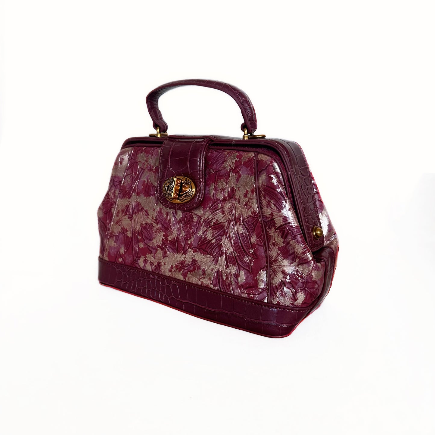 Vintage Embossed Leather Handbag