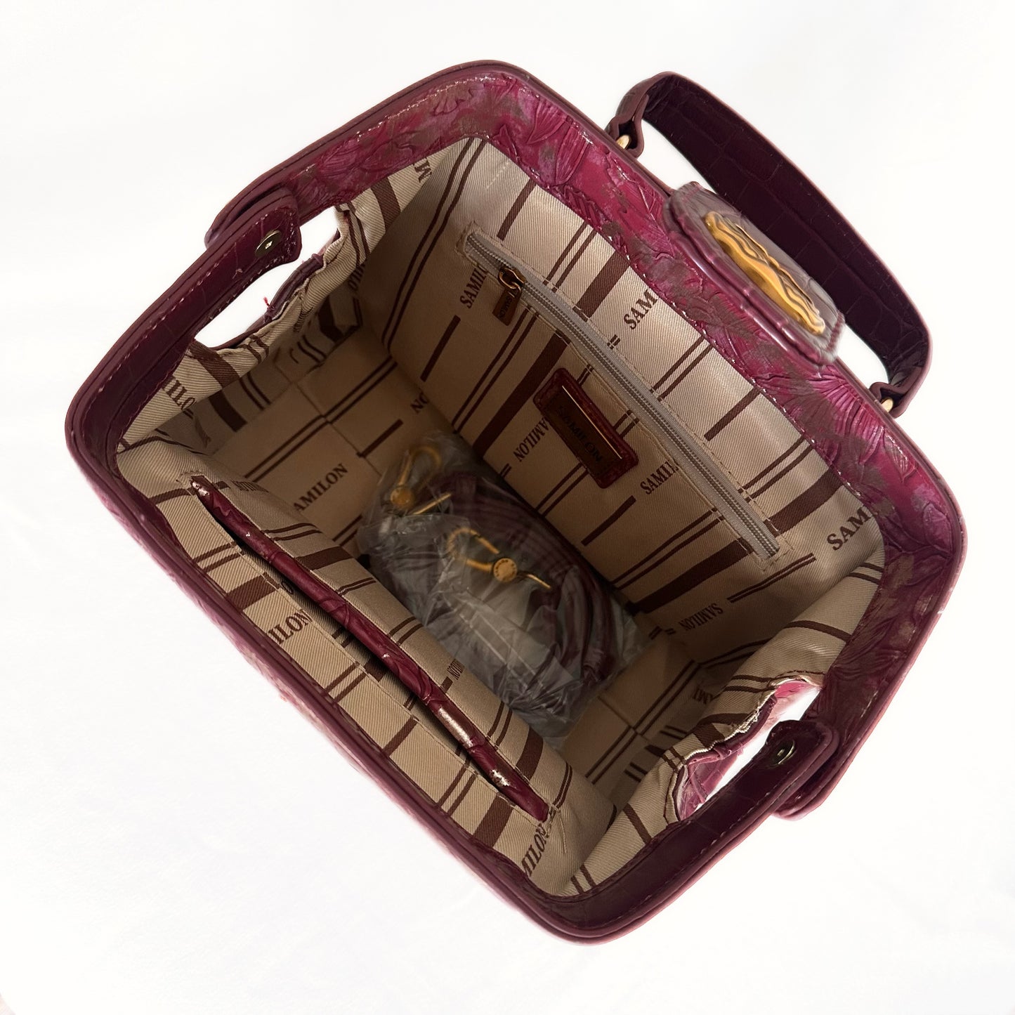 Vintage Embossed Leather Handbag