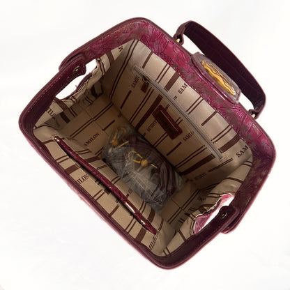 Vintage Embossed Leather Handbag