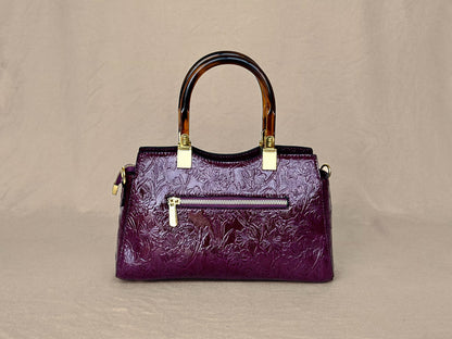 Plum Embossed
Vintage Top Handle Bag