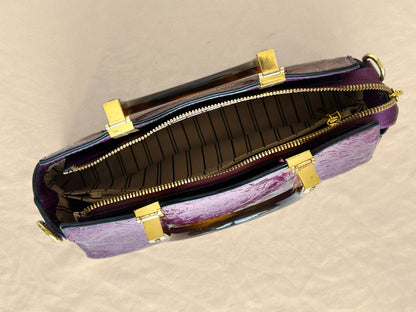 Plum Embossed
Vintage Top Handle Bag