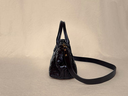 Dark Brown
Hand-Woven Leather
Shoulder Bag