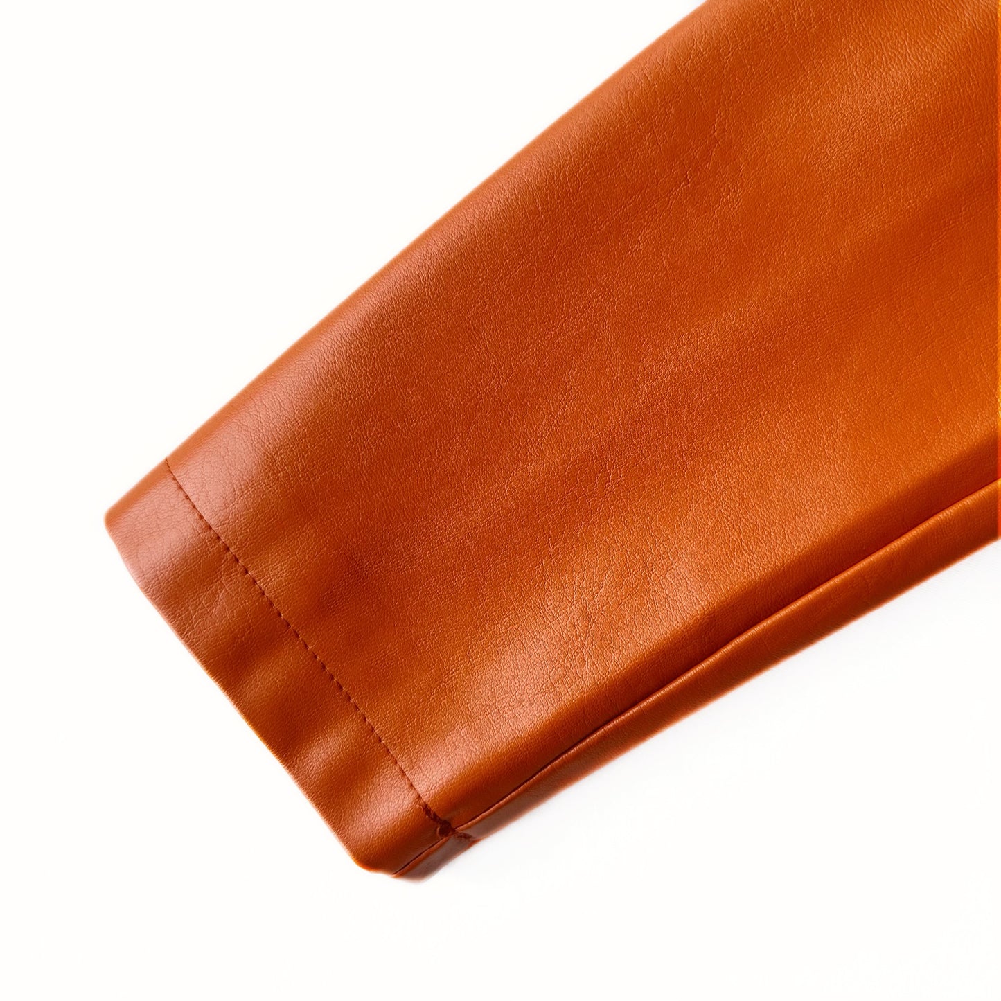 Cognac Leather Trench Coat with Belt