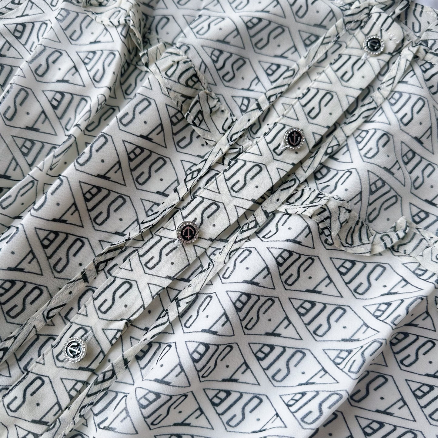 Geometric Print Elastic Waist Midi Dress