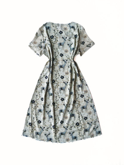 Embroidered Deer Lace Dress