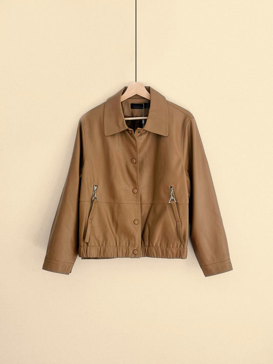 Classic Brown Genuine Leather Jacket