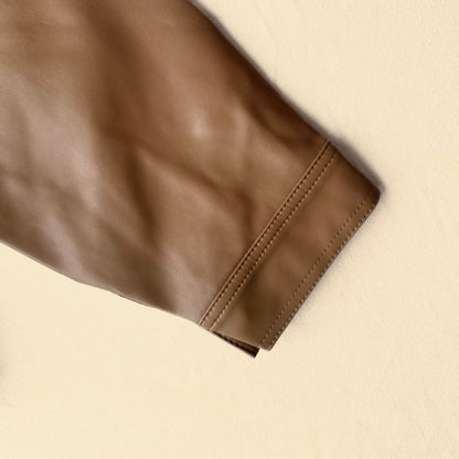 Classic Brown Genuine Leather Jacket