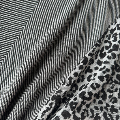 Graphic Panel & Leopard Print Straight Dress