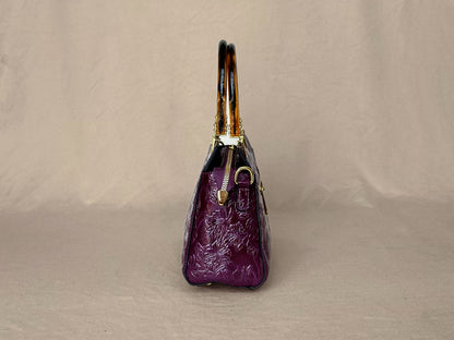 Plum Embossed
Vintage Top Handle Bag