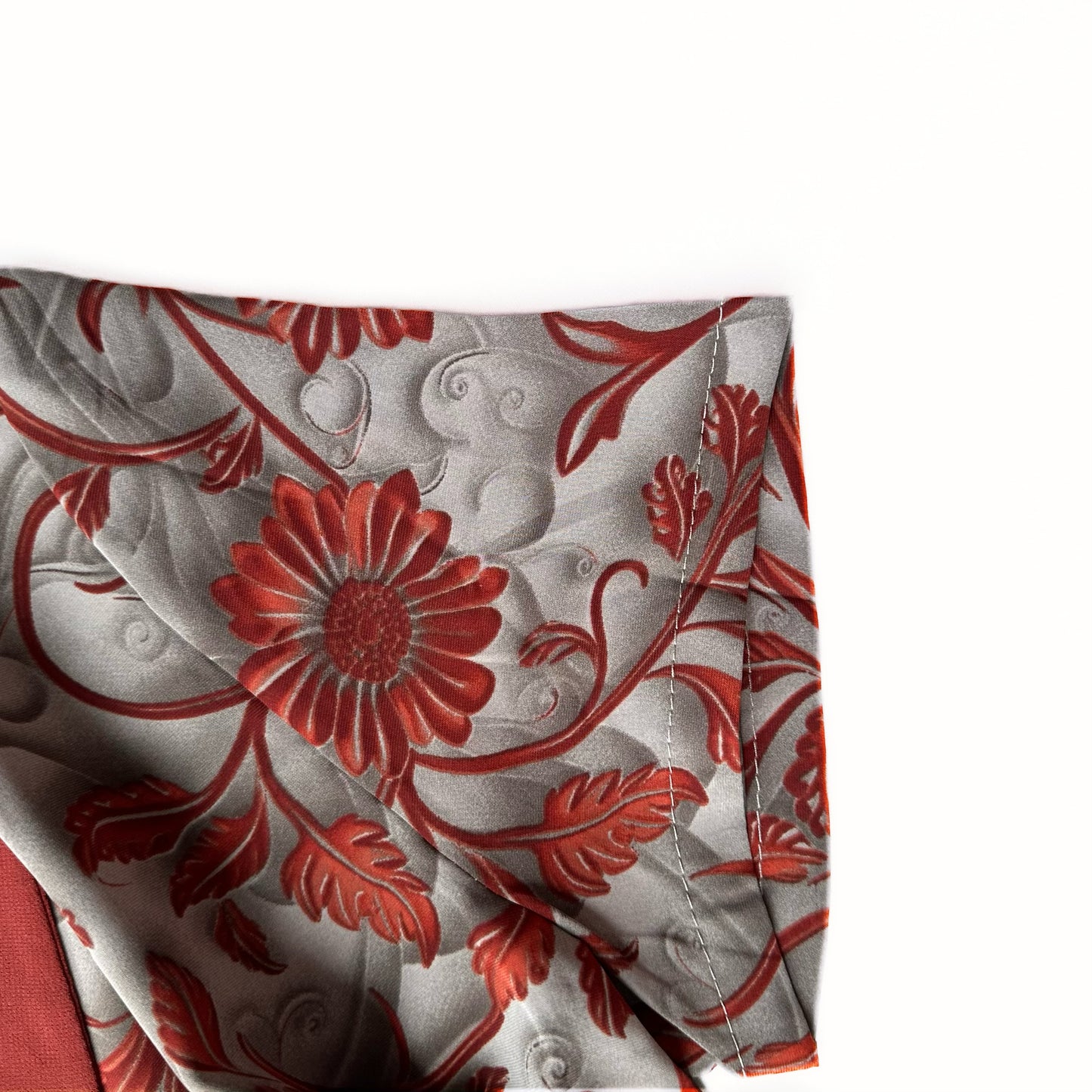 Red Baroque Floral Dress