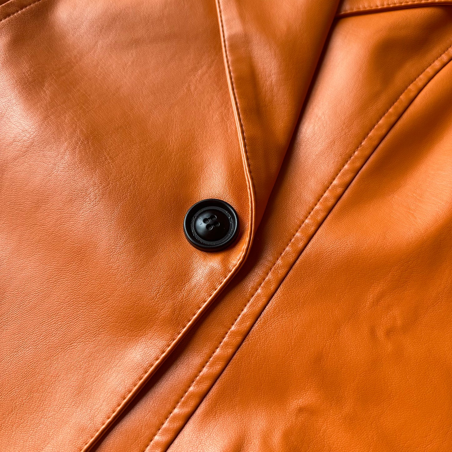 Cognac Leather Trench Coat with Belt
