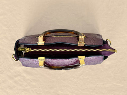 Plum Embossed
Vintage Top Handle Bag